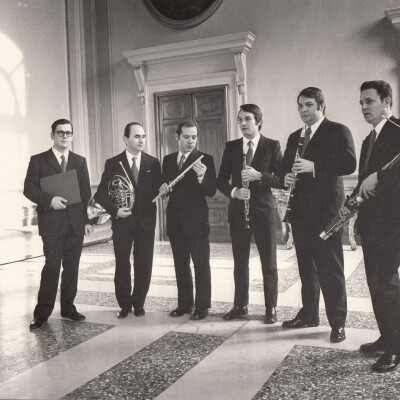 1971 Il maestro Luigi Girati Quintetto di fiati Respighi Teatro Comunale Bologna Gent.conc. Luigi Girati