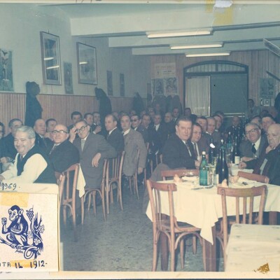 1969 Cena sociale Società della Scimmia Ristorante Anderlini Roberto Neri