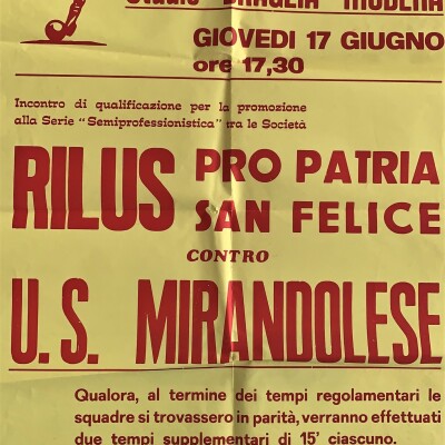 1976 Manifesto dello spareggio-Gent.conc.Alberto Bonomi