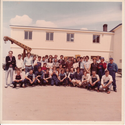 1970 Foto di gruppo maestranze Mantovani Benne gent.conc. Giorgio Amadelli