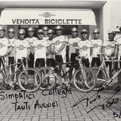 1996 Ciclismo La squadra Lucky Bike Autografa Paola Pezzo