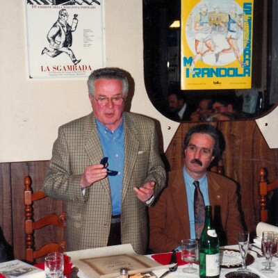 1991 Leonardo Artioli e Saverio Montella Sgambada cena sociale