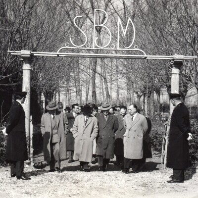 1957 Società Bocciofila Mirandolese-Il sindaco Mario Gherardi Gent.conc. Marco Mascherini