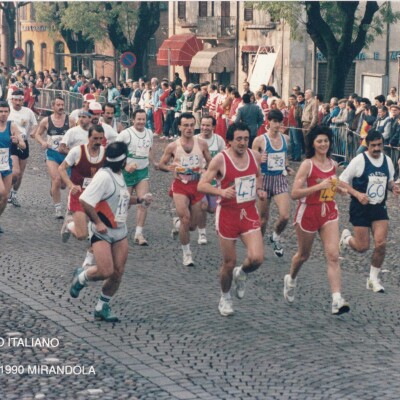 1990 Maratona partenza - Alberto Pignatti -Leila Bergamini