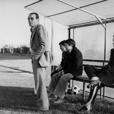 1976-Calcio-Mirandolese-l'allenatore-Evaristo-Malavasi Gent.conc.Alberto Bombarda