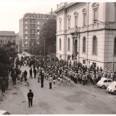 1972 Rassegna Bandistica- raduno delle bande in piazza Matteotti