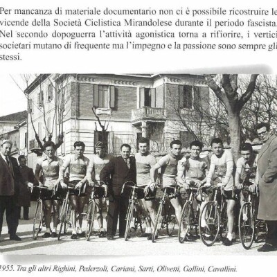 1955 Ciclisti mirandolesi Gent.conc. Soc.Ciclistica Mirandolese