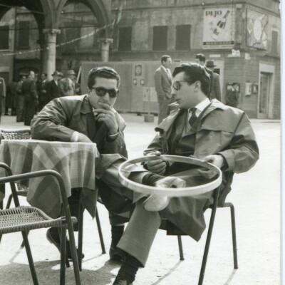 1959 Isnardo Mascherini a dx con un amico gent.conc. Marco Mascherini