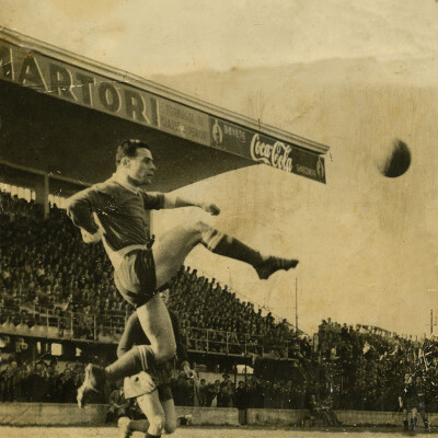 1958-Calcio-Mirandolese-Evaristo-Malavasi-(Al-Beg) Gent.conc.Alberto Bombarda