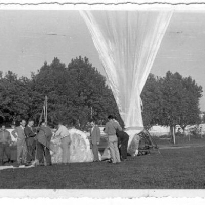 1955 Lancio palloni aerostatici con emulsioni nucleari 2