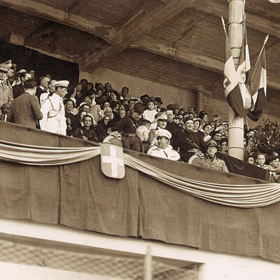 1934 Stadio Lolli-Il Principe Umerto assiste a un saggio ginnico-