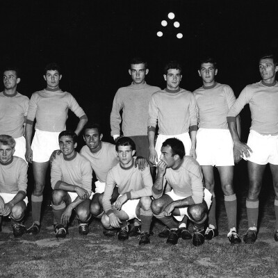 1960-Calcio-formazione-CAFFE'-CACCIATORI Gent.conc.Alberto Bombarda