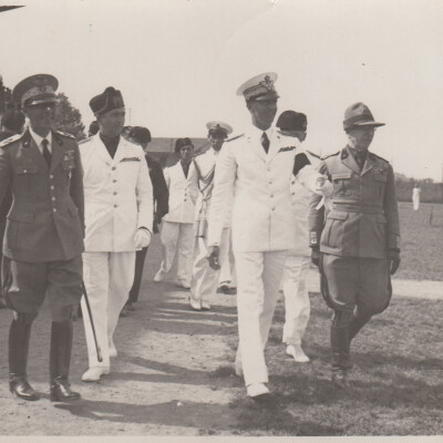 1934 Inaugurazione del campo sportivo Libero Lolli- il Principe Umberto di Savoia con Rodolfo Graziani 1934