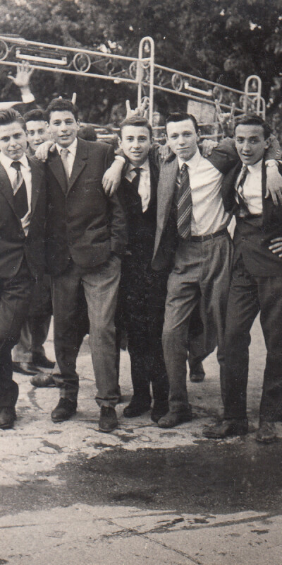 1960 Da sx Roversi Franco Pansetta, Silvano Vincenzi Final, Silvio Ascari Cisar, Gianni Paini, Alberto Gilioli Giorgio Molinari Mitraglia Gent.conc.Roversi Franco-Pansetta-