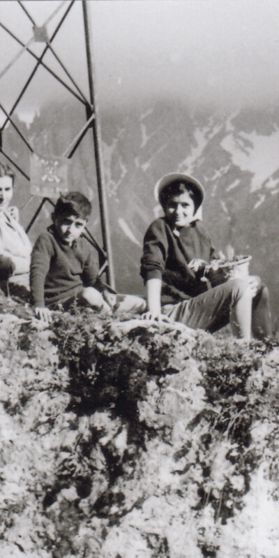1959-60 Lago di Carezza - Nonna Ione -Fabrizio - Adriana Bonini - Paolo - Celsino