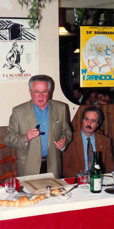 1991 Leonardo Artioli e Saverio Montella Sgambada cena sociale
