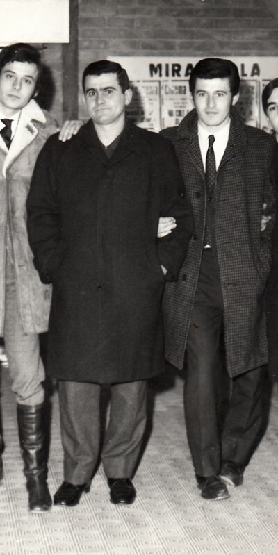 1967da sx Fulvio Porcari-Francesco Baraldini-Divo Bonfatti Ermanno Rinaldi -Gent.conc. Rita Gibertoni