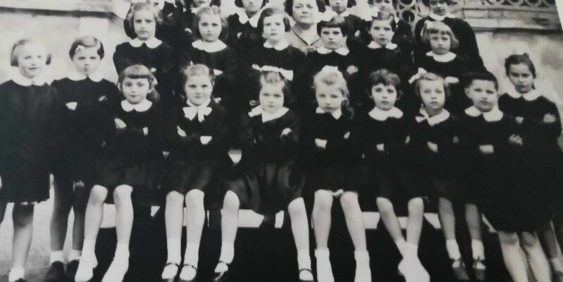 1955 Scuole elementari- Cl I F M.stra Guagliumi Maria- Gent.Conc. Maurella Malaguti