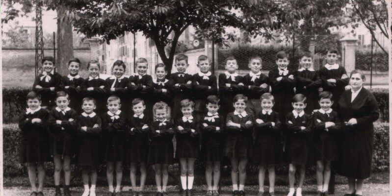 1955 Scuole elementari classe I m.stra Ceretti gent.conc. Alberto Barelli